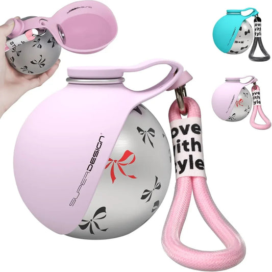Portable Dog Water Bottle with Bowl